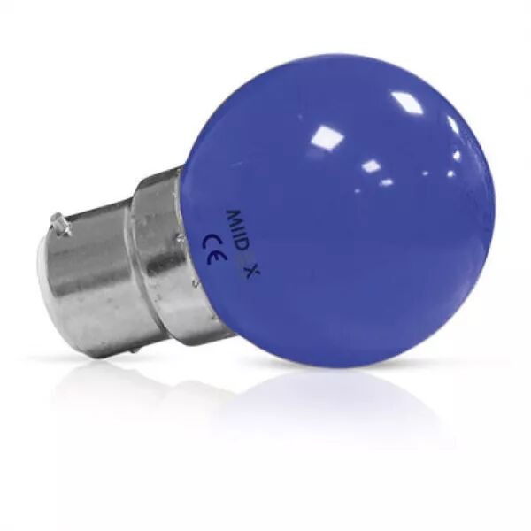 MIIDEX - LED 1W BULB B22 BLEUE DEPOLI BLISTER X2 (76430)