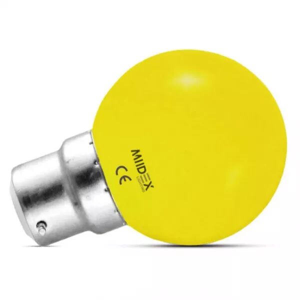 MIIDEX - LED 1W BULB B22 JAUNE BLISTER X2 (76450)