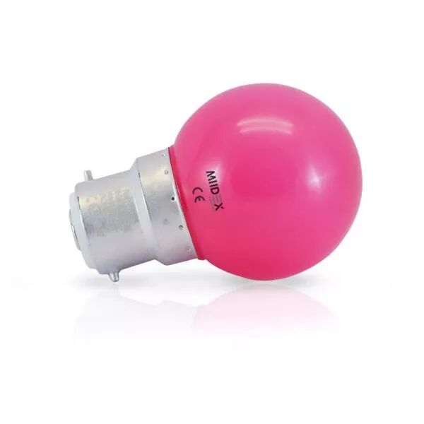 MIIDEX - LED 1W BULB B22 ROSE BOITE (7646)
