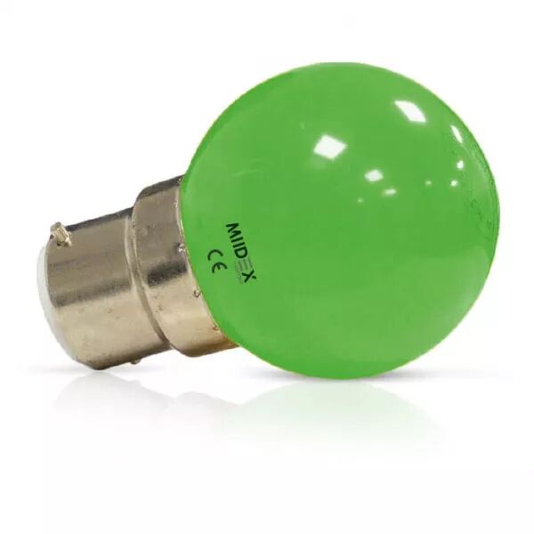 MIIDEX - LED 1W BULB B22 VERTE BOITE (7644)