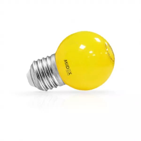 MIIDEX - LED 1W BULB E27 JAUNE BLISTER X2 (76202)