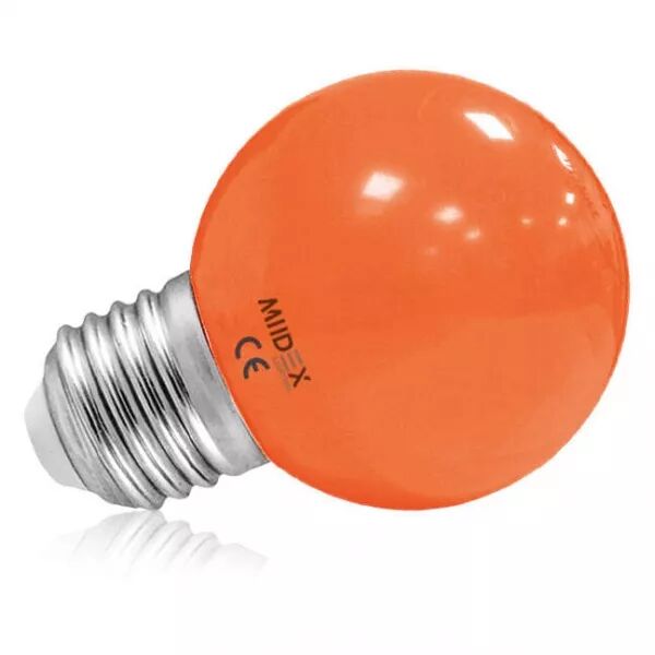 MIIDEX - LED 1W BULB E27 ORANGE BLISTER X2 (76203)