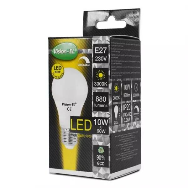 MIIDEX - LED 8.5W BULB E27 3000K DIM BOITE (73887)