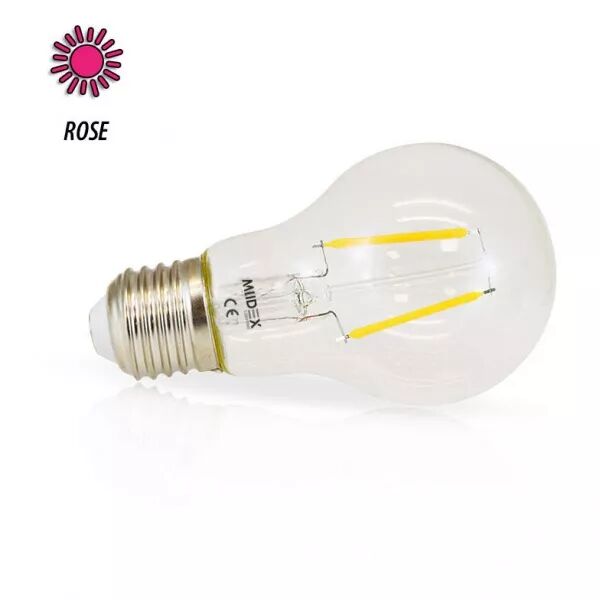 MIIDEX - LED FIL COB BULB E27 2W ROSE BLISTER (71385)