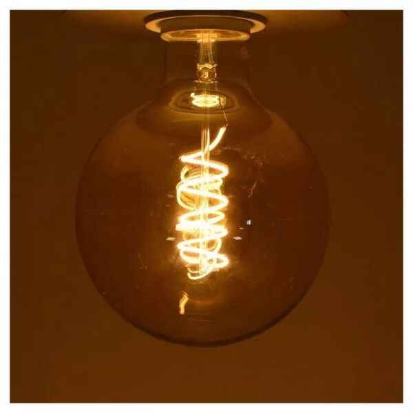 MIIDEX - LED FIL COB GLOBE G125 E27 4W 2700K GOLDEN SPIRALE BOITE (71580)