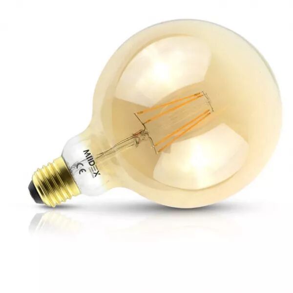 MIIDEX - LED FIL COB GLOBE G125 E27 8W 2700K GOLDEN DIM BOITE (71582)