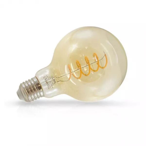 MIIDEX - LED FIL COB GLOBE G95 E27 4W 2700K GOLDEN SPIRALE BOITE (71530)