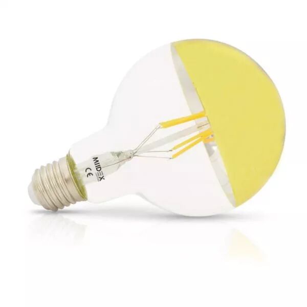 MIIDEX - LED FIL COB GLOBE G95 E27 6W 2700K MIROIR DORE BOITE (71538)