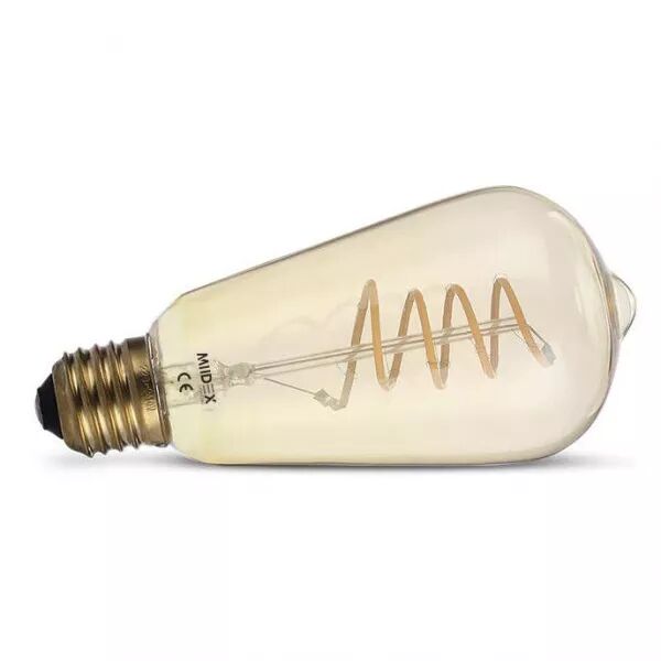 MIIDEX - LED FIL COB ST64 E27 4W 2700K GOLDEN SPIRALE BOITE (715921)