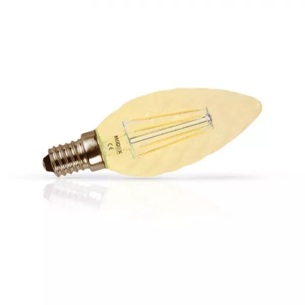 MIIDEX - LED FIL COB TORSADE E14 1W 2700K GOLDEN BOITE (71230)