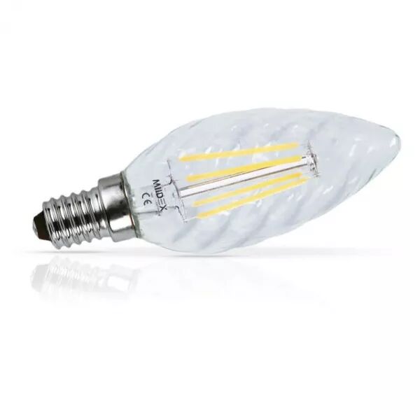 MIIDEX - LED FIL COB TORSADE E14 4 W 2700 K CLAIRE BOITE (71232)