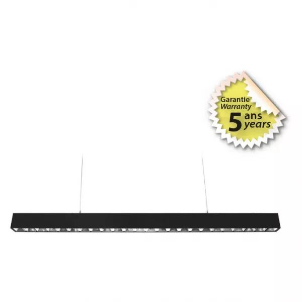 MIIDEX - LINEO REFLECTEUR LINEAIRE LED 50W 1435MM 4000K NOIR UGR<19 5ANS (100156)