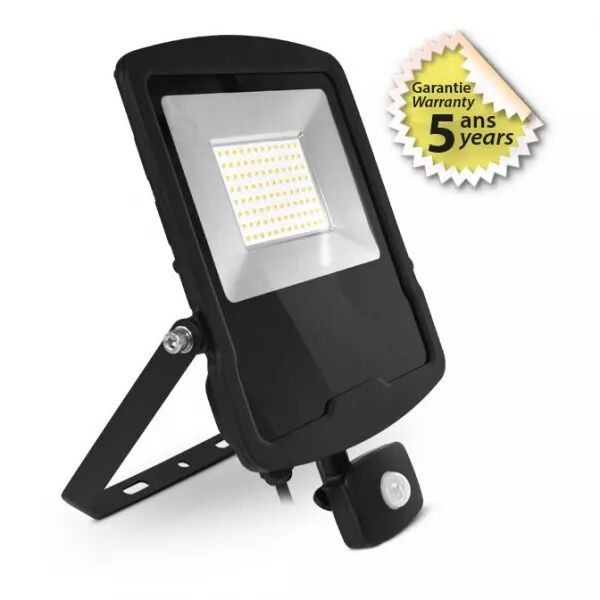 MIIDEX - LUMOS II PROJECT 70W 3000K PLAT NOIR IP44/65 + DETECT IR 5ANS (100157)