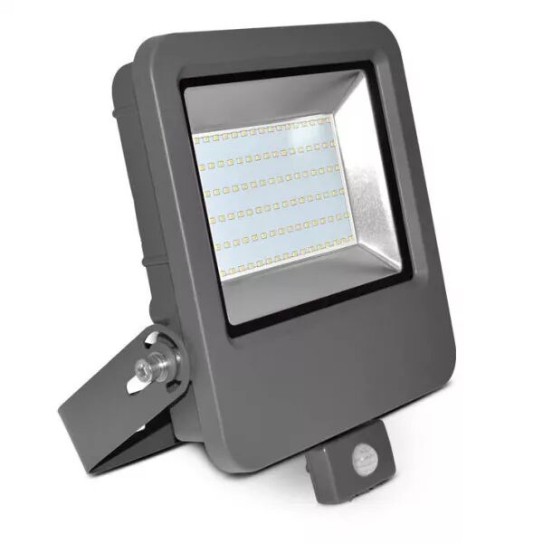MIIDEX - LUMOS PROJECT 70W 3000K PLAT NOIR IP65 + DETECT IR 5ANS (80402)
