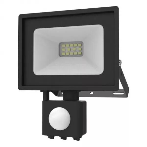 MIIDEX - LUMOS SLIM PROJECT 10W 3000K NOIR IP65 + DETECT IR (80361)