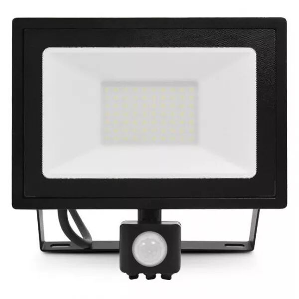 MIIDEX - LUMOS SLIM PROJECT 50W 3000K NOIR IP65 + DETECT IR (80391)