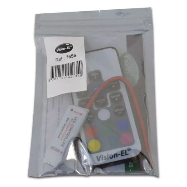 MIIDEX - MINI CONTROLEUR BANDEAU RGB 12/24V DIM + TELECOMMANDE RF (7656)