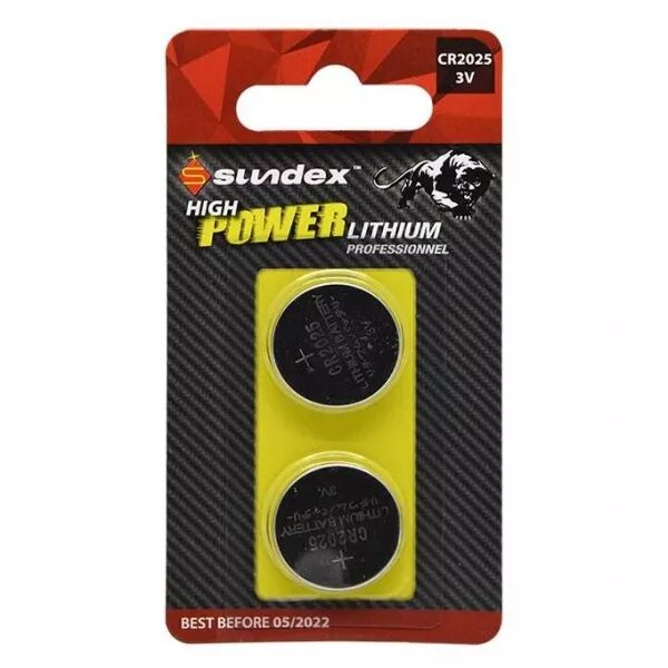 MIIDEX - PILES CR 2025 3V LITHIUM PACK DE 2 SUNDEX 40-240 (X1) (4148)