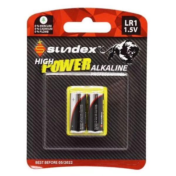 MIIDEX - PILES LR1 1,5V SUPER ALCALINE PACK DE 2 SUNDEX 10-120 (X1) (4141)
