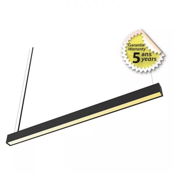 MIIDEX - PROLINE LINEAIRE PRISMATIQUE 1200MM 36W 2CCT DIM DALI NOIR UGR<19 5ANS (100695)