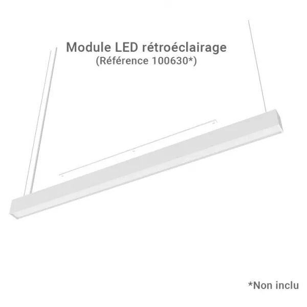 MIIDEX - PROLINE LINEAIRE PRISMATIQUE 1500MM 36W 2CCT DALI BLC UGR<19 5ANS (100696)