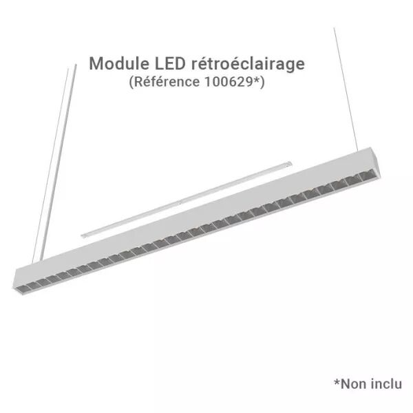 MIIDEX - PROLINE LINEAIRE REFLECTEUR 1200MM 24W 2CCT DIM DALI  BLC UGR<19 5ANS (100698)