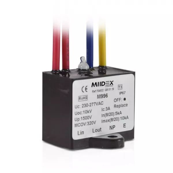 MIIDEX - PROTECTION PARASURTENSEUR ECR�TEUR AVEC VOYANT 320V 16A IP67 (754922)