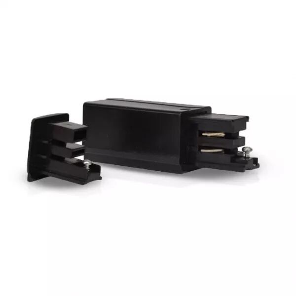 MIIDEX - RAIL 3A CONNECT TRIPHASE ALIM ET FIN NOIR GAUCHE 230V (8223)