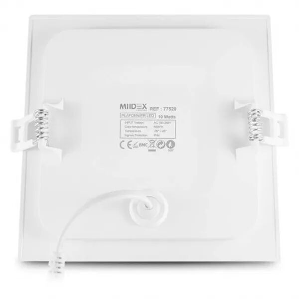 MIIDEX - SLIMY CARRE DOWNLIGHT 150 X 150MM 10W 6000K PC (77520)