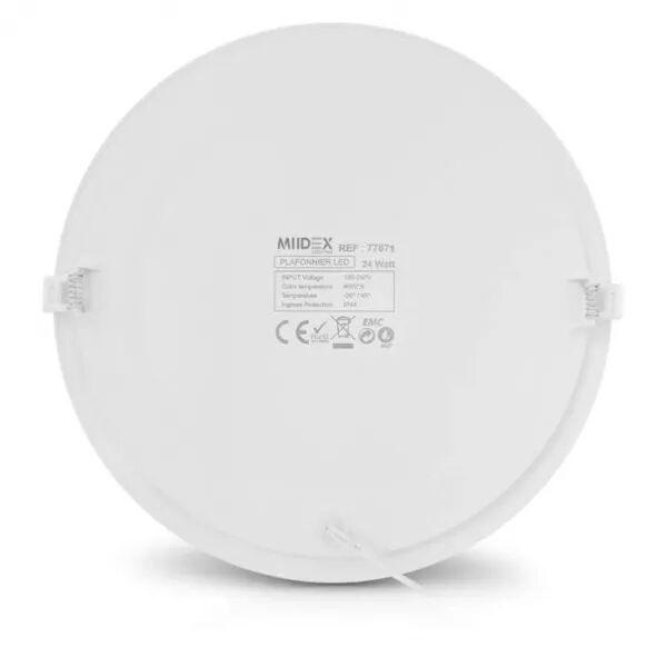 MIIDEX - SLIMY DOWNLIGHT DIAM 300MM BLC 24W 4000K PC (77671)