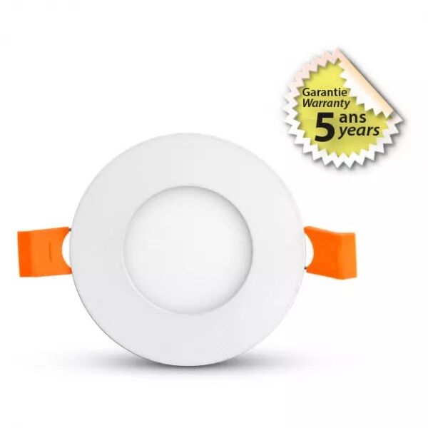 MIIDEX - SLIMY II DOWNLIGHT DIAM 90MM 3W 3000K ALU BLC 5ANS (100077)