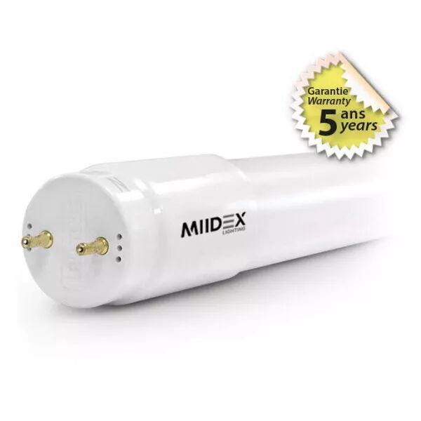 MIIDEX - TUBE LED T8 1200MM 18W 4000K 85-265V LN 5ANS (X10) (76072)