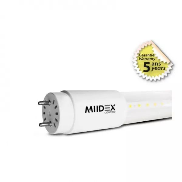 MIIDEX - TUBE LED T8 1500MM 24W 4000K 230V LN CLR 5ANS (X10) (76081)