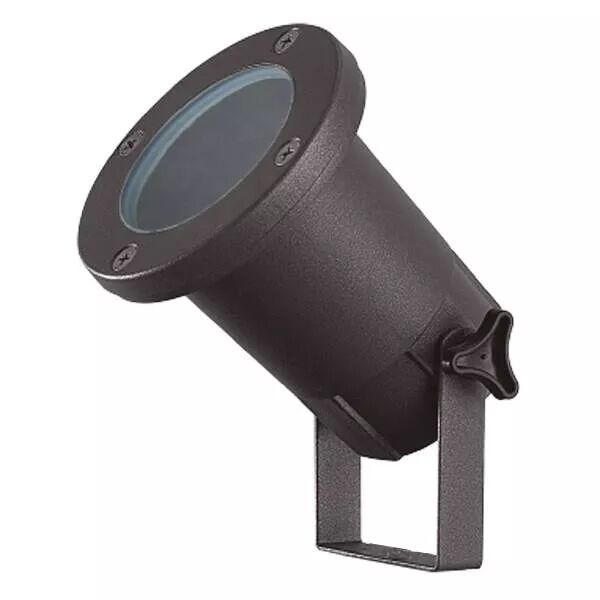 MIIDEX - TULIPE PROJECTEUR PIQUET 1 X GU10 NOIR IP65 (70284)