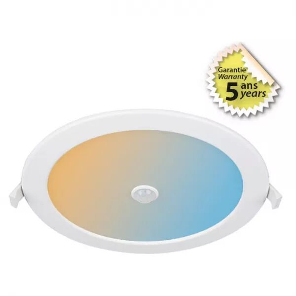 MIIDEX - VEGA DOWNLIGHT DIAM 240MM 22W CCT IP44/IP20 IK06 DETEC IR 5ANS  (400014)