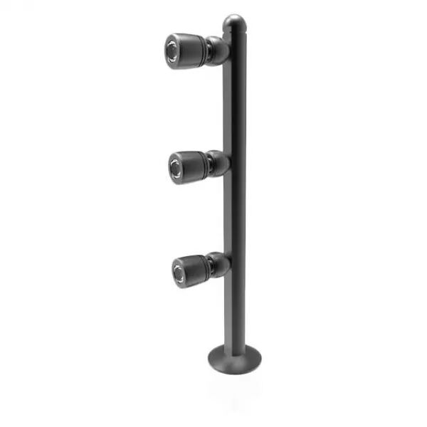 MIIDEX - VITRINE SPOT SUR TIGE 3W 3000K 25� NOIR (71106)