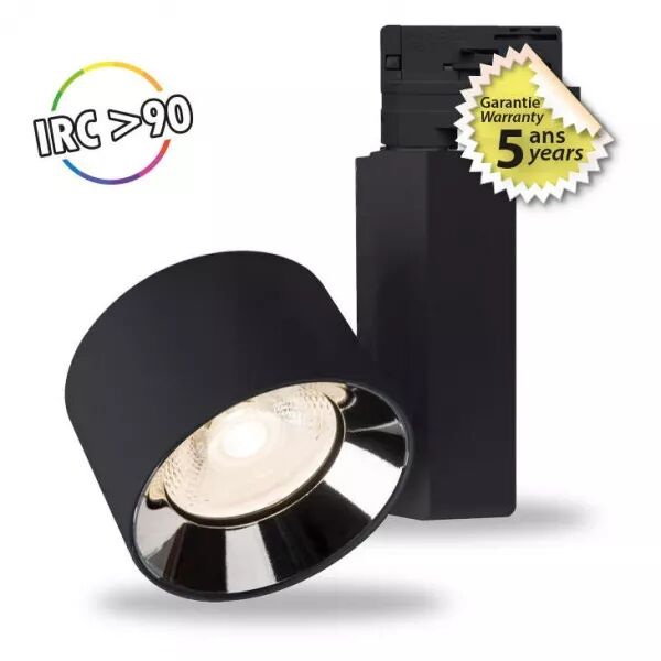 MIIDEX - WHAO IRC90 SPOT SUR RAIL NOIR 40W 4000K 5ANS (82973)
