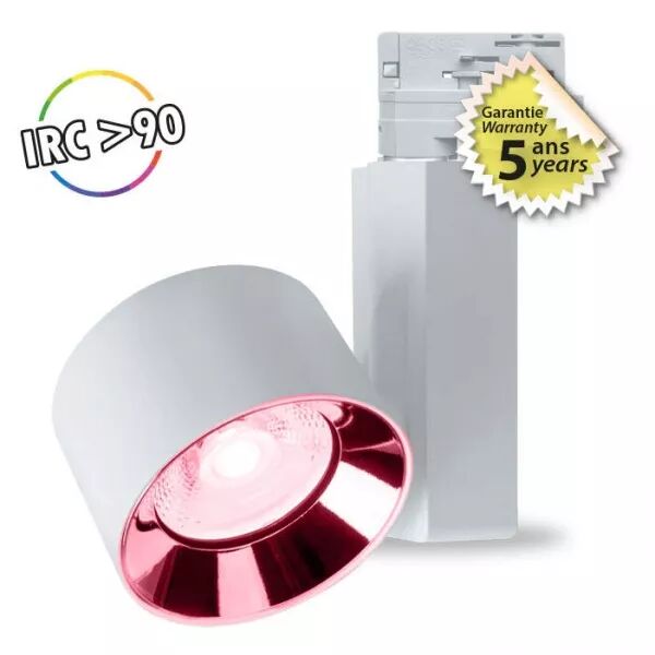 MIIDEX - WHAO SPOT SUR RAIL BLC 30W PINK IP20 230V 5ANS (8366)