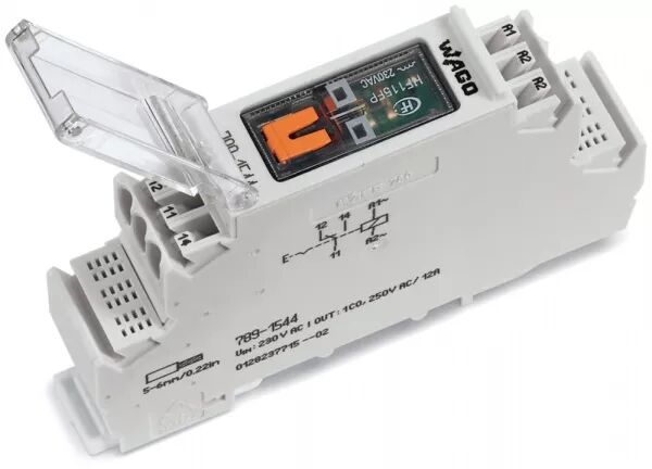 MODULE AVEC RELAIS 230 V AC - 1 RT - 12 A - FOR�AGE MANUEL M�CANIQUE