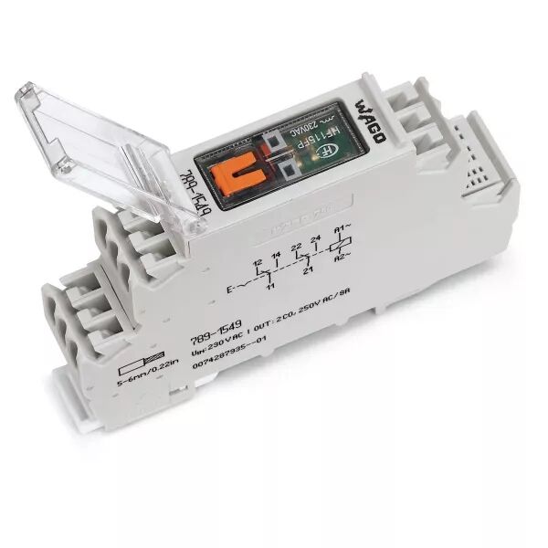 Module avec relais 230 V AC - 2 RT - 2 x 8 A - For�age manuel m�canique789-1549