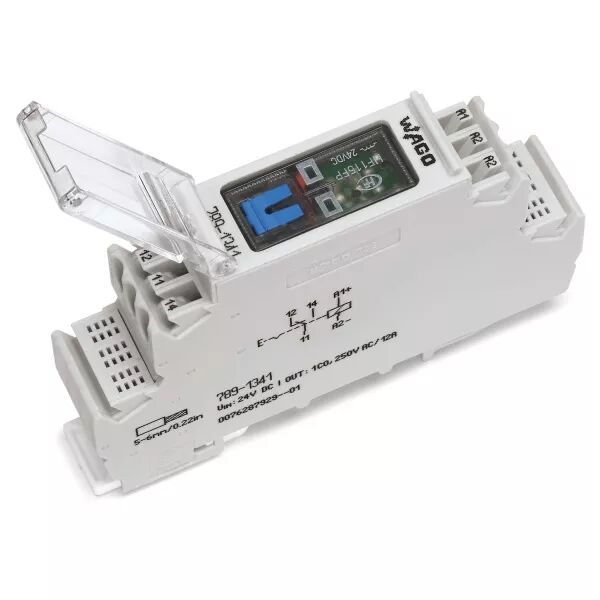 Module avec relais 24 V DC - 1 RT - 12 A - For�age manuel m�canique789-1341