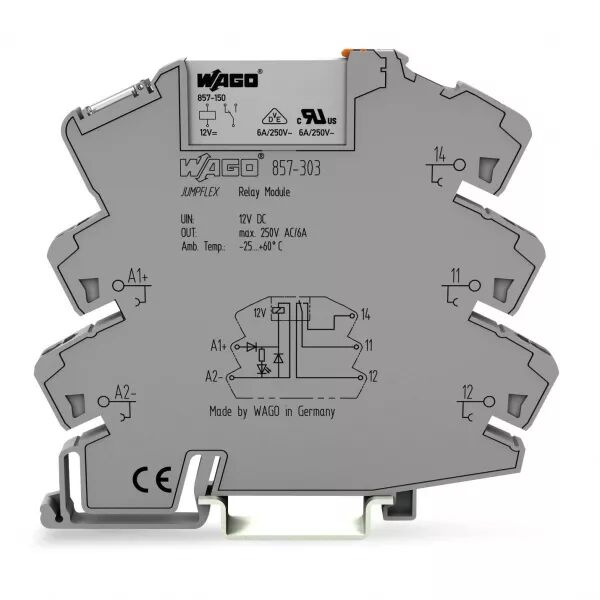 Module avec relais miniature enfichable 12 V DC - 1 RT - 5 A857-303