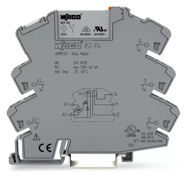 MODULE AVEC RELAIS MINIATURE ENFICHABLE 24 V AC/DC - 1 RT - 5 A