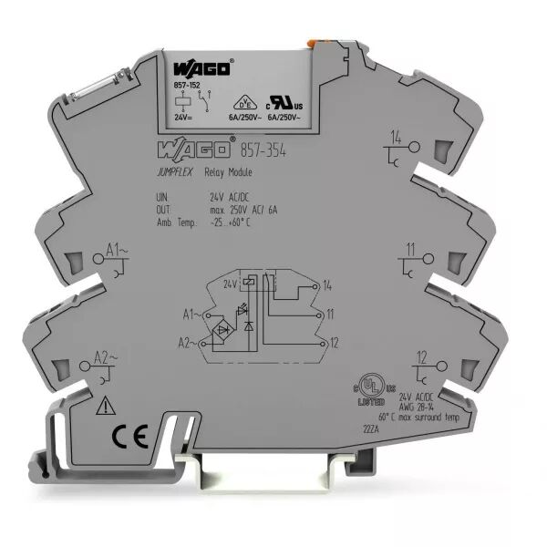 Module avec relais miniature enfichable 24 V AC/DC - 1 RT - 5 A857-354
