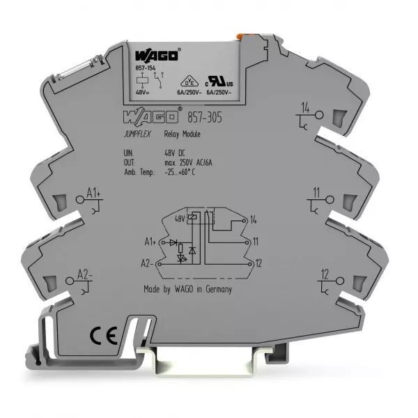 Module avec relais miniature enfichable 48 V DC - 1 RT - 5 A857-305