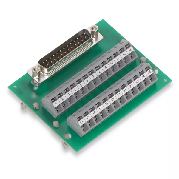 Module interface SUB-D m�le 9 p�les sur pied sans bo�tier (Pour cordon soud�) (289-445)