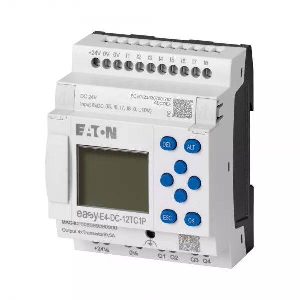MODULE LOGIQUE 24 V DC, AFFICHEUR, 8E TOR DONT 4 ANA, 4S TRANSISTOR, PUSH-IN