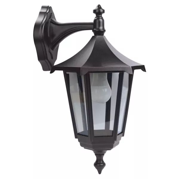 MONACO - Appl. Mur Ext. (haut) IP43 IK02, noir, E27 100W max., Lpe non incl. (3036)