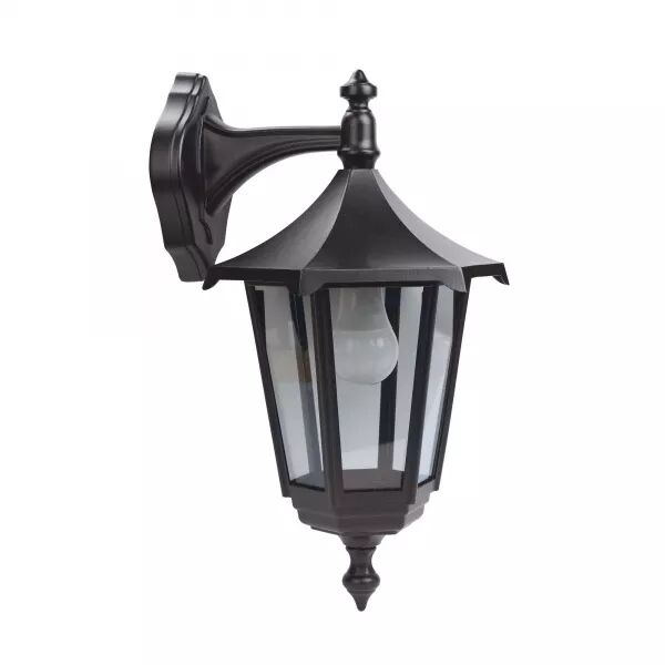 MONACO - APPL. MUR EXT. (HAUT) IP43 IK02, NOIR, E27 100W MAX., LPE NON INCL.