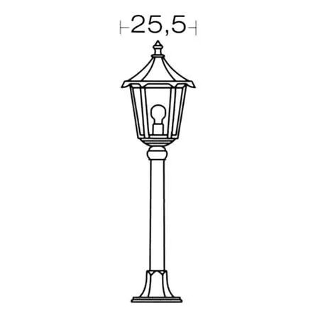MONACO - Lant.+Mat IP43 IK02, vert, E27 100W max., Lpe non incl., haut.1,16m (3047)